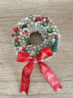 Diótörős adventi kopogtató, 24cm 2