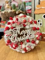 Merry Christmas kopogtató, piros színű 6
