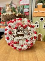 Boldog karácsonyt kopogtató, piros színű 8