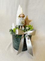 Angyal szívvel adventi asztaldísz, 27cm 1