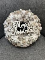 Merry christmas kopogtató, ezüst színű 6