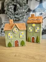 Pasztell zöld ház 28cm 6