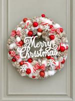 Merry Christmas kopogtató, piros színű 2