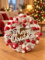 Merry Christmas kopogtató, piros színű 3