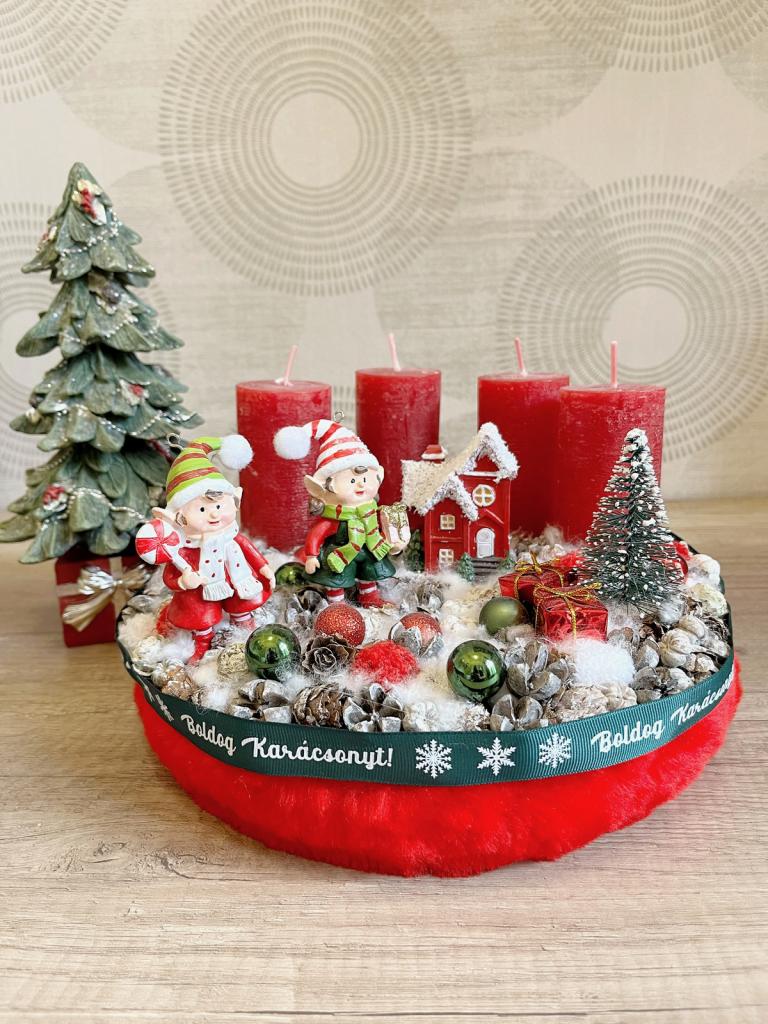 Manófalva adventi koszorú, 28cm 1