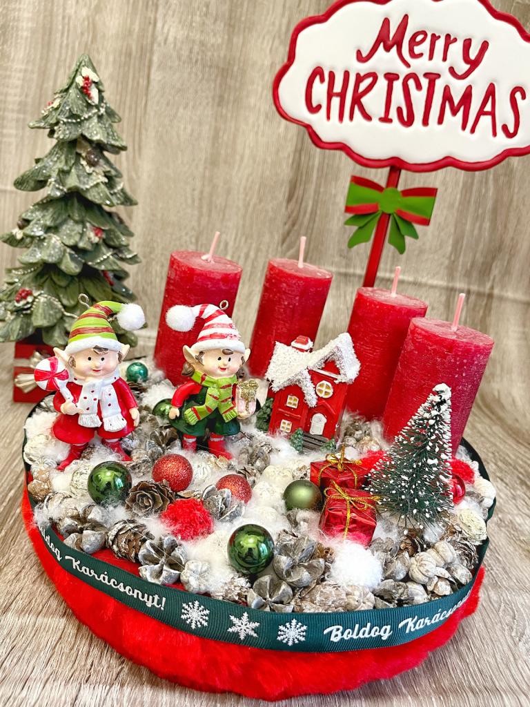 Manófalva adventi koszorú, 28cm 1