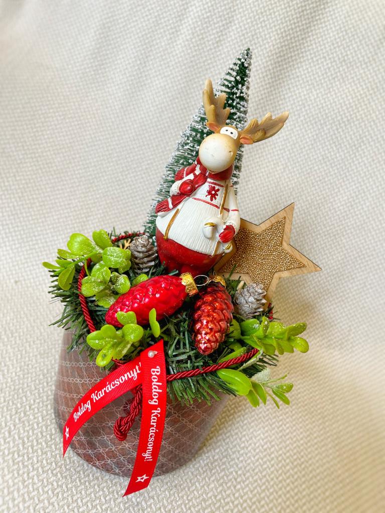 Rénszarvasos adventi asztaldísz, 30cm 1