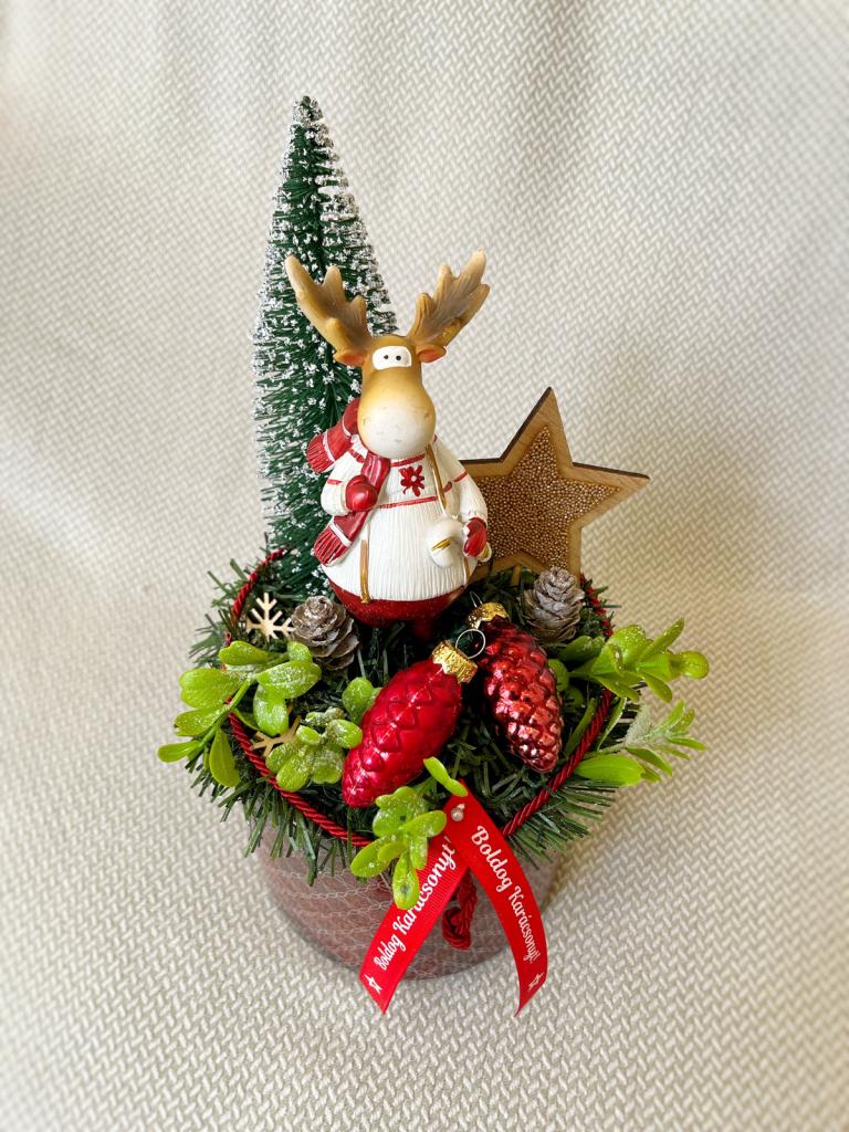 Rénszarvasos adventi asztaldísz, 30cm 1