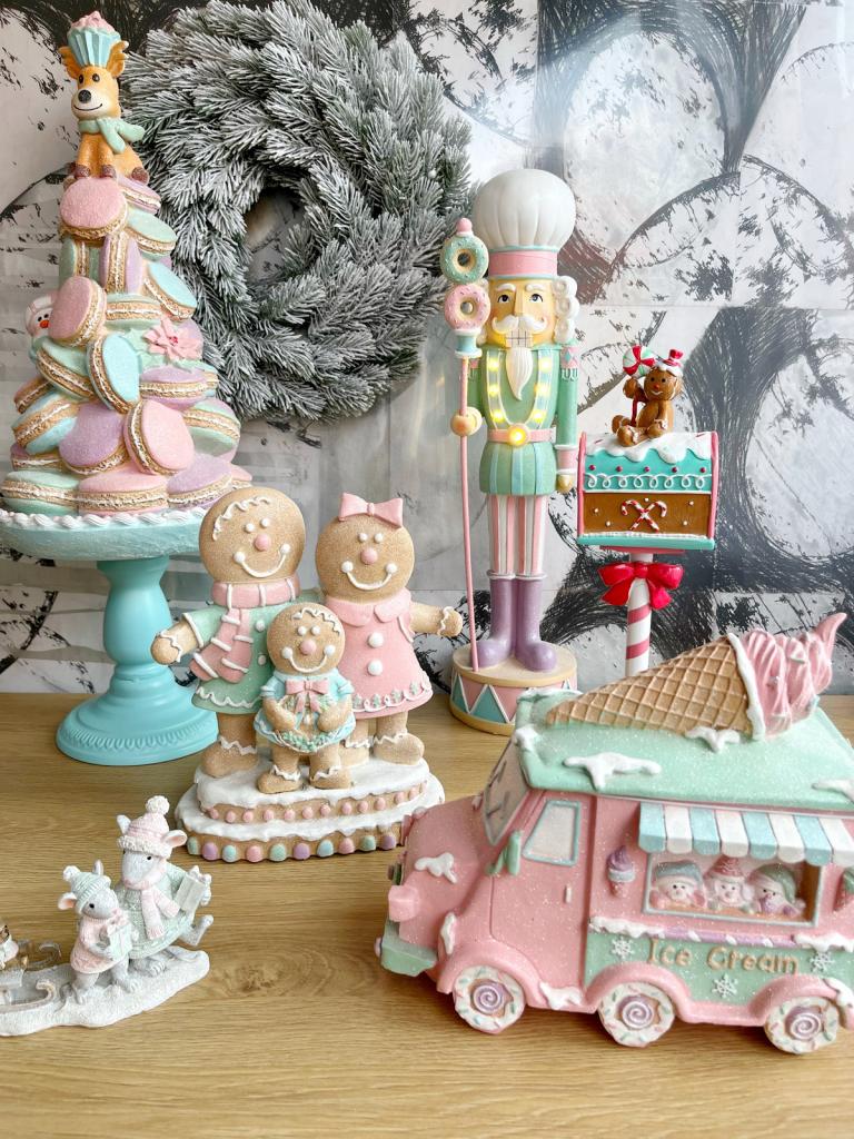 Pasztell mézeskalács macaronos tál 62cm 1