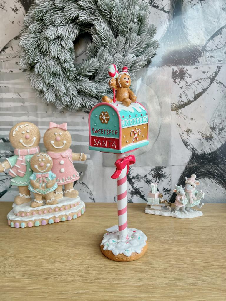 Pasztell mézeskalács postaláda 36cm 1