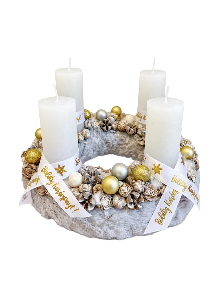 Arany-ezüst adventi koszorú 1