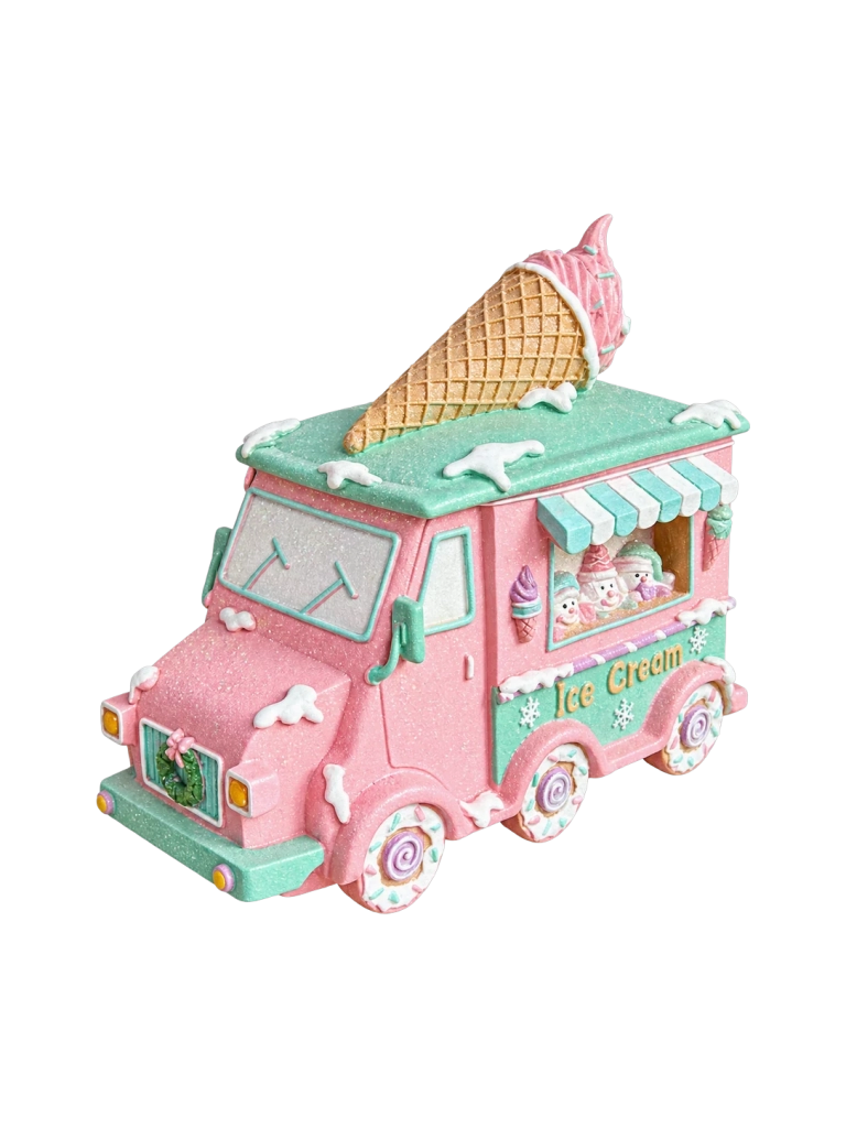 Pasztell mézeskalács jégkrémes autó 25x21cm 1