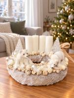 Adventi koszorú jegesmedvével 2 2
