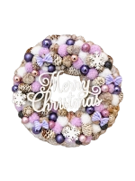 Merry Christmas kopogtató, lila színű 1