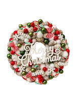 Merry Christmas kopogtató, piros zöld színű 1