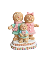 Pasztell mézeskalács család 26cm 1