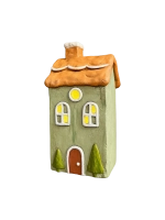 Pasztell zöld ház 35cm 1