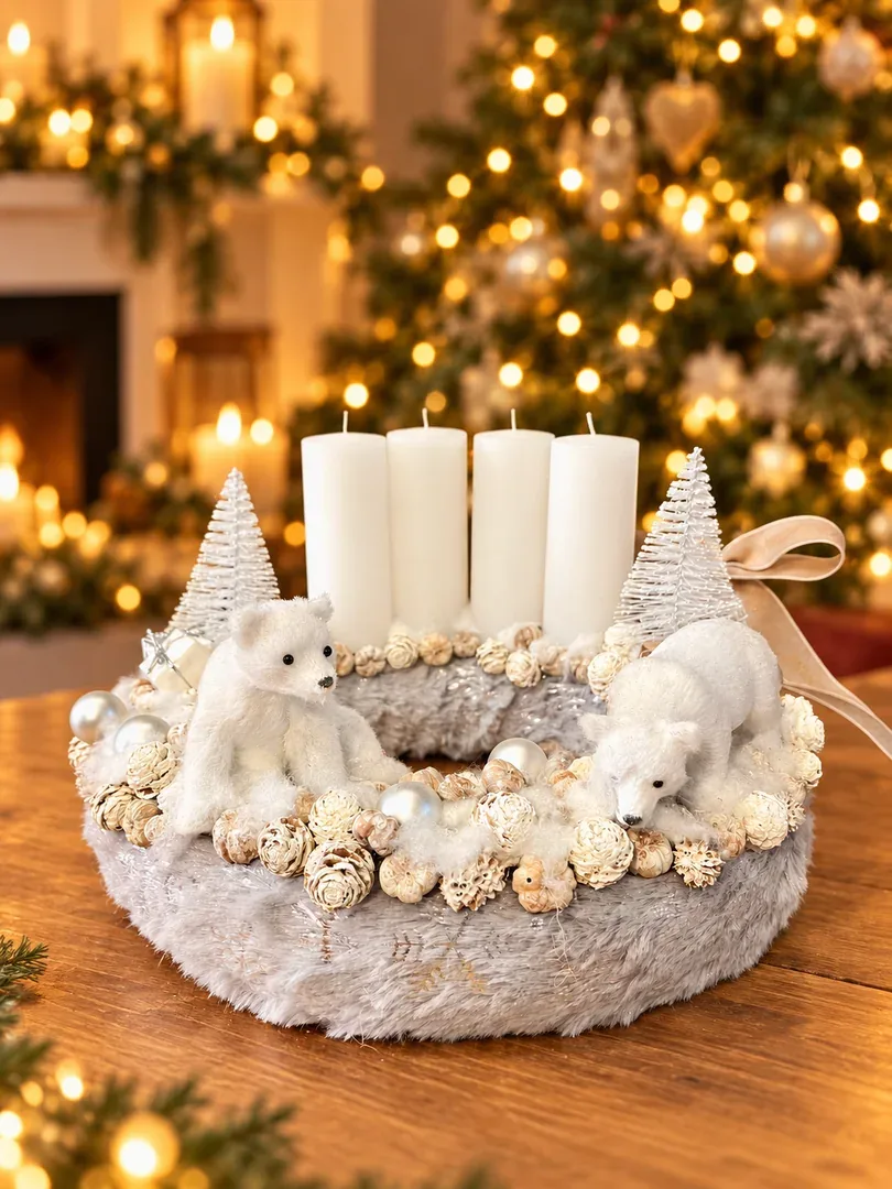 Fehér téli álom: fehér-ezüst adventi koszorúk